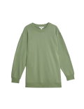 Cotton Rich Oversized Longline Sweatshirt