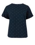 Printed Short Sleeve Blouse