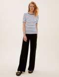 Pure Cotton Striped Regular Fit Top