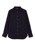 Printed Collared Long Sleeve Shirt