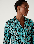 Printed Collared Long Sleeve Shirt