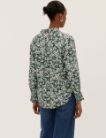 Printed Collared Long Sleeve Shirt