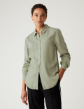 Pure Tencel™ Collared Long Sleeve Shirt
