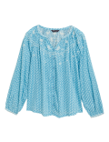 Pure Cotton Printed Long Sleeve Blouse