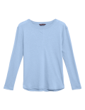 Linen Crew Neck Straight fit  Long Sleeve Top