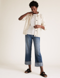 Cotton Textured Crew Neck T-Shirt