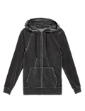 Velour Zip Up Hoodie