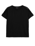 Pure Cotton Textured Relaxed T-Shirt