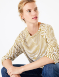 Cotton Rich Striped Regular Fit Top