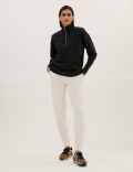 Cotton Rich High Neck Relaxed Sweatshirt