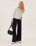 Cotton Rich Striped Sweatshirt