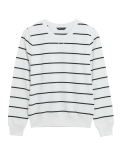 Cotton Rich Striped Sweatshirt