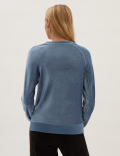 Velvet Crew Neck Long Sleeve Sweatshirt