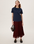 Pure Cotton Plain Peter Pan Collar Top