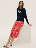Pure Cotton Slogan Long Sleeve Sweatshirt