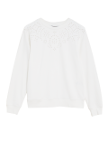 Pure Cotton Embroidered Sweatshirt
