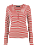 Striped V-Neck Fitted Top