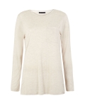 Relaxed Fit Longline Long Sleeve Top