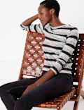 Sparkly Striped Straight Fit Sweatshirt