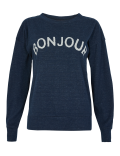 Bonjour Slogan Straight Fit Sweatshirt