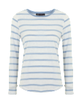 Linen Striped Straight Fit Long Sleeve Top