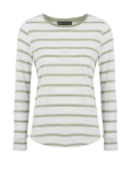 Linen Striped Straight Fit Long Sleeve Top