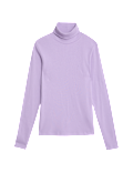 Cotton Rich Ribbed Slim Fit Top