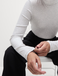 Cotton Rich Ribbed Slim Fit Top