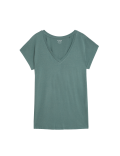 Cotton Rich V-Neck Relaxed Longline T-Shirt