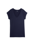 Cotton Rich V-Neck Relaxed Longline T-Shirt