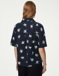 Cotton Rich Printed Collared Shirt