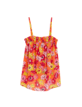 Pure Cotton Printed Smocked Detail Cami Top