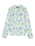 Floral V-Neck Popover Blouse