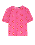 Printed Puff Sleeve Blouse