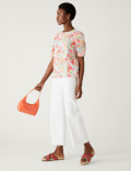 Printed Puff Sleeve Blouse