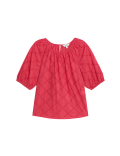 Pure Cotton Broderie Puff Sleeve Blouse