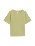 Pure Cotton Double Cloth T-Shirt