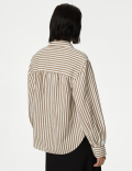 Pure Cotton Striped Collared Shirt