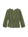 Textured Smock Detail Blouse