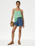 Printed Shoulder Straps Cami Top