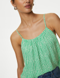 Printed Shoulder Straps Cami Top