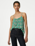 Printed Shoulder Straps Cami Top
