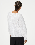 Pure Cotton Broderie Blouse