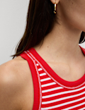 Cotton Rich Striped Secret Support Vest