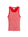 Cotton Rich Striped Secret Support Vest