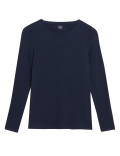 Cotton Rich Slim Fit Long Sleeve Top