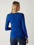 Cotton Rich Slim Fit Long Sleeve Top