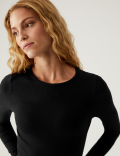 Cotton Rich Slim Fit Long Sleeve Top
