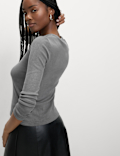 Cotton Rich Ribbed Garment Dye Top