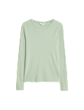 Cotton Rich Ribbed Garment Dye Top